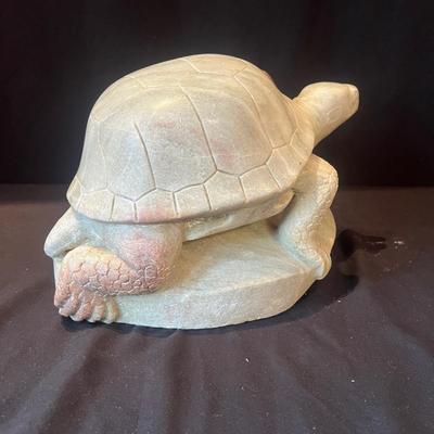 Signed, Carved Stone Turtle (LR-MG)