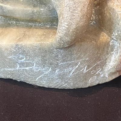 Signed, Carved Stone Turtle (LR-MG)