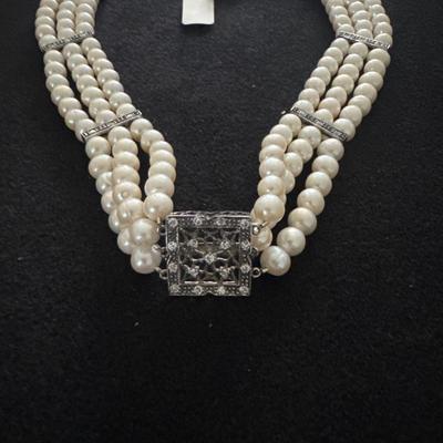 Pearl & Sterling Silver Necklace