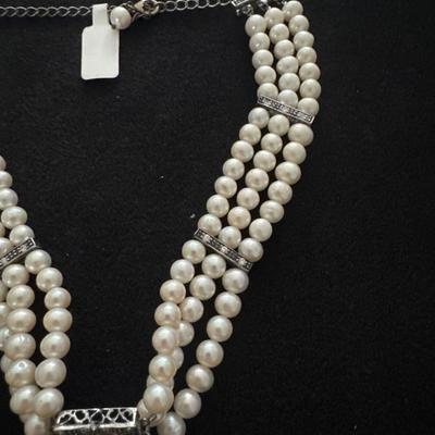 Pearl & Sterling Silver Necklace