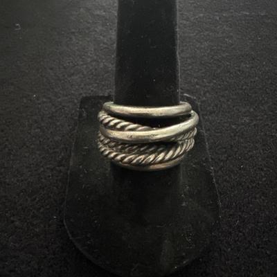David Yurman Sterling Silver Crossover Ring