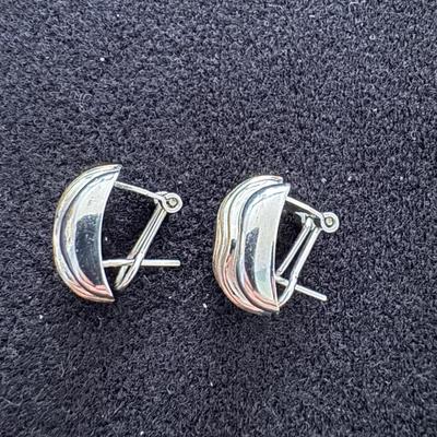 14kt Italy White Gold Earrings