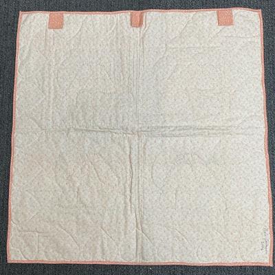Handmade Quilted Wall Hanging Houses peach, pink, blue, purple