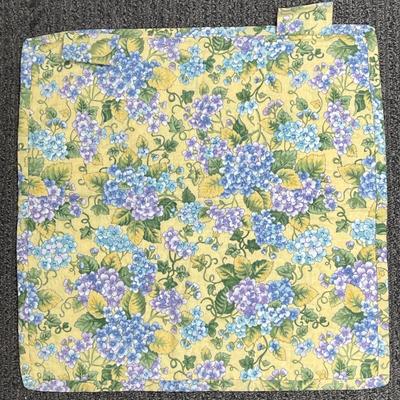 Handmade Patchwork Quilted Wall Hanging Square yellow blue purple