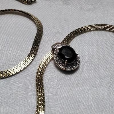 Large Impressive Smokey Topaz 24" Gold Vermeil
