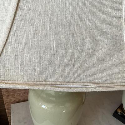 UC797 Pair of Fredrick Cooper Celadon Lamps