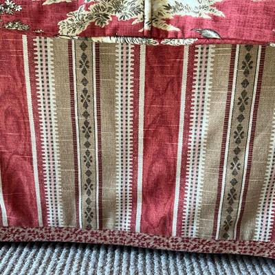 UC798 Custom KING Bed Linens in Pointer Woodrose Wilderness Toile by P. Kaufman