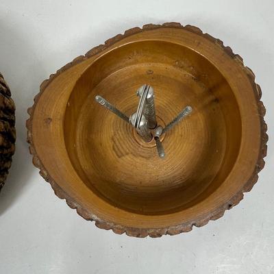 Mid Century Nut Bowls Candy Bowls Serving with/ partial set of metal tools