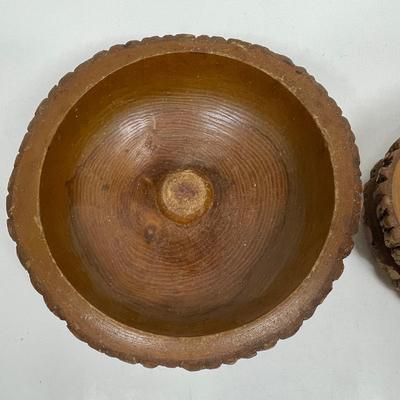 Mid Century Nut Bowls Candy Bowls Serving with/ partial set of metal tools