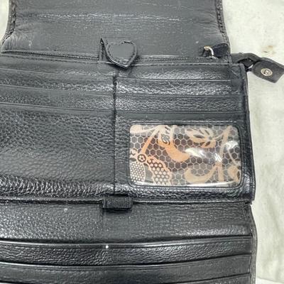 Brighton Black Leather Small Purse / Large Wallet