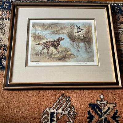 UC806 Signed and Numbered Retriever Etching by Henry Wilkenson