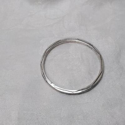 Vintage Tahe Signed Navajo Hand Stamped Handmade 925 Bracelet