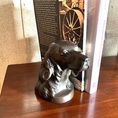 UC815 Pair of English Setter Hand-cast Bronze Finish Bookends