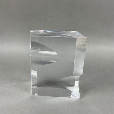 LR822 Vintage Abstract Acrylic Signed Jeffery Bigelow Sculpture