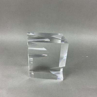 LR822 Vintage Abstract Acrylic Signed Jeffery Bigelow Sculpture