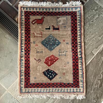 K827 Small Wool Oriental Persian Rug 34" x 25