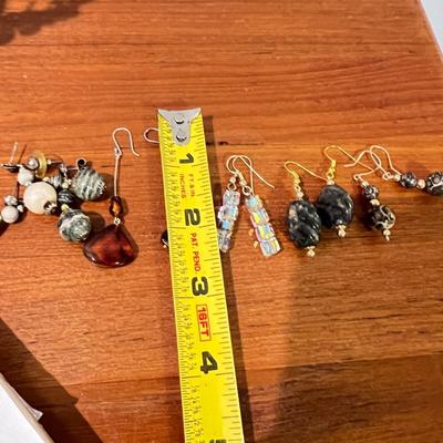 Gemstone Jewelry Lot - Tigers Eye, Amber, Hematite, Malechite