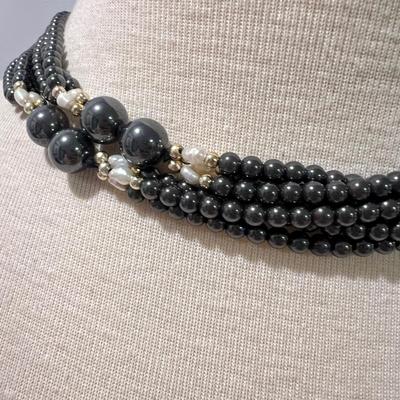 Gemstone Jewelry Lot - Tigers Eye, Amber, Hematite, Malechite