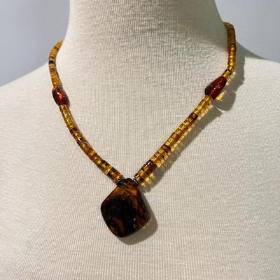 Gemstone Jewelry Lot - Tigers Eye, Amber, Hematite, Malechite