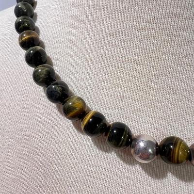 Gemstone Jewelry Lot - Tigers Eye, Amber, Hematite, Malechite