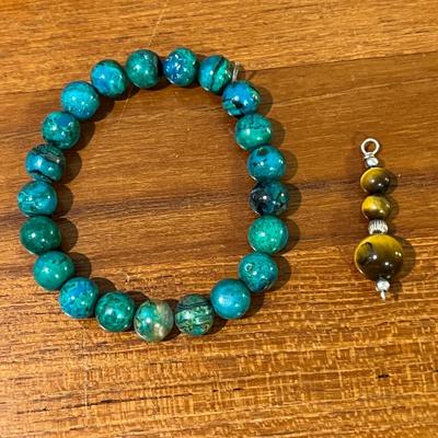 Gemstone Jewelry Lot - Tigers Eye, Amber, Hematite, Malechite