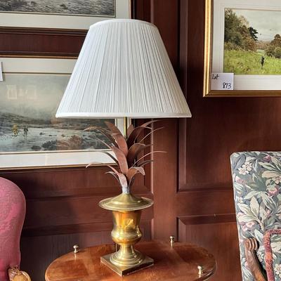 FB834 Vintage Brass Pineapple Lamp