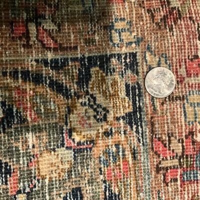 FB837 Vintage Oriental Wool Hunt Scene Persian Rug