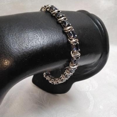 Vintage ADI Sapphire 925 7" Bracelet