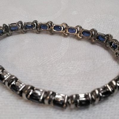 Vintage ADI Sapphire 925 7" Bracelet