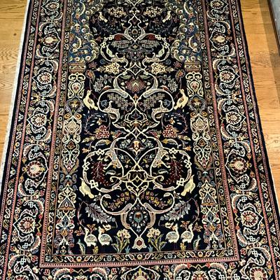 FR845 Oriental Silk Wool Blend Hand knotted Persian Rug 7'3" x 4'7"