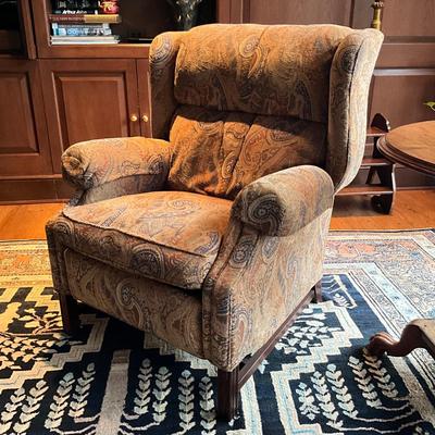 FR850 Vintage Paisley print Upholstered Motion Craft Reclining Chair
