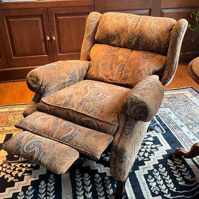 FR850 Vintage Paisley print Upholstered Motion Craft Reclining Chair