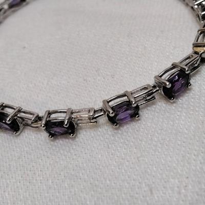 Ross Simons Amethyst 7" 925 Bracelet