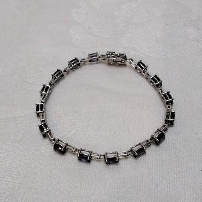 Ross Simons Amethyst 7" 925 Bracelet