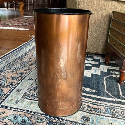 FR861 Vintage Copper Cattail Umbrella Stand/Waste Can