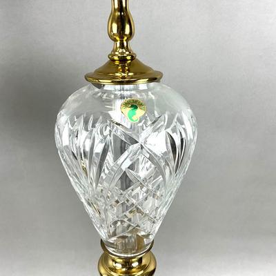 FR868 Pair of Vintage Marble Base WATERFORD Crystal Lamps