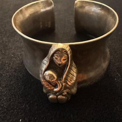 Mary Rita Padilla Navajo 925 Silver Vintage Minimalist Cuff Bracelet