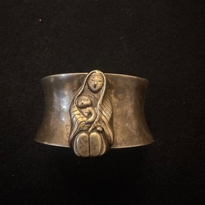 Mary Rita Padilla Navajo 925 Silver Vintage Minimalist Cuff Bracelet