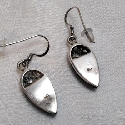 Unique Vintage Sleeping Beauty Turquoise 925 Earrings