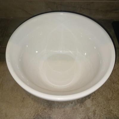 2 ROSEVILLE CLAY SERVING/MIXING BOWLS