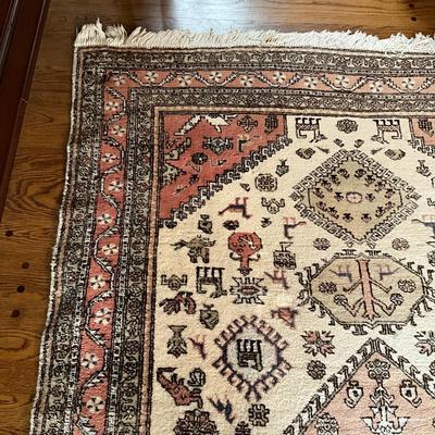 FR870 Vintage Oriental Wool Hand knotted Rug 9' x 5'6"