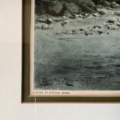 FR871 Pair of Douglass Adams Trout Fishing United Kingdom 1983 Framed Prints