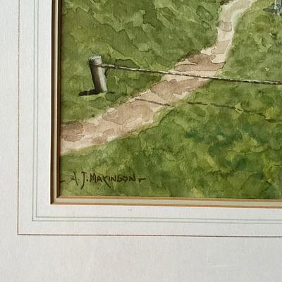 FR874 Original Watercolor of Lake Scene by Alistair Makinson