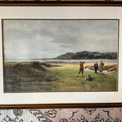 FR895 Pair of Antique Golf Prints by Douglas Adams