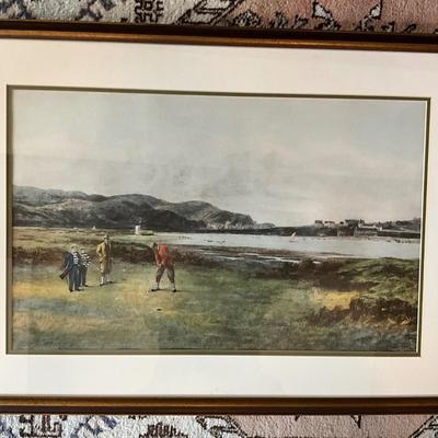 FR895 Pair of Antique Golf Prints by Douglas Adams