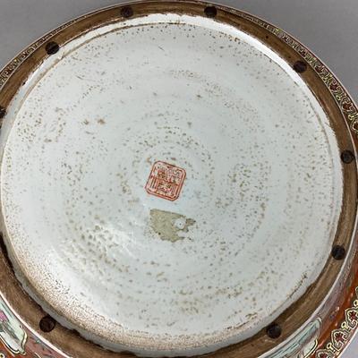 FR877 Large Vintage Asian Porcelain Basin Bowl