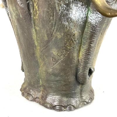 FR878 After Antoine Barye Bronze Elephant Vase