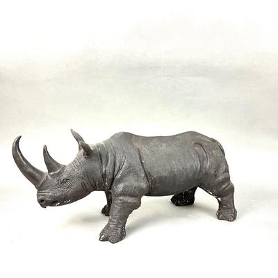 FR880 Vintage Rhino Spelter Metal Sculpture