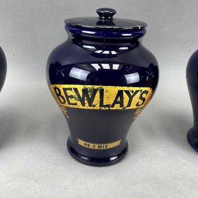 FR884 Set of 3 Royal Doulton Lambeth Bewlay's Tobacco Jars