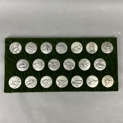 FB896 Set of 20 Ducks Unlimited Silver Medallions .999 Fine Silver